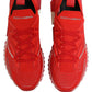 Dolce & Gabbana Red SORRENTO Sport Stretch Men Sneakers Shoes