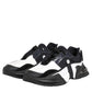 Dolce & Gabbana White Black Logo Airmaster Men Sneakers Shoes
