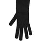 Dolce & Gabbana Black Polyester Long Elbow Length Gloves