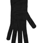 Dolce & Gabbana Black Polyester Long Elbow Length Gloves