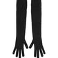 Dolce & Gabbana Black Polyester Long Elbow Length Gloves