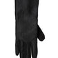 Dolce & Gabbana Black Viscose Long Elbow Length Gloves