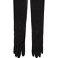 Dolce & Gabbana Black Viscose Long Elbow Length Gloves