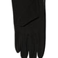 Dolce & Gabbana Black Polyester Patterned Short Length Gloves