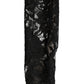 Dolce & Gabbana Sleeves Black Nylon Floral Lace Warmer Arm