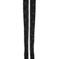 Dolce & Gabbana Sleeves Black Nylon Floral Lace Warmer Arm