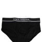Dolce & Gabbana Black Logo Cotton Men Brando Brief Underwear