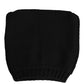 Dolce & Gabbana Black Cashmere Knitted Ribbed Cuff Beanie Hat