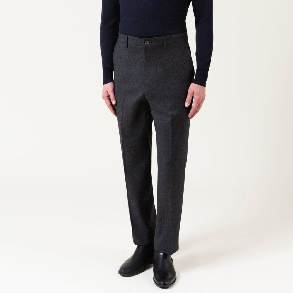 Autore Gray Wool Casual Pants