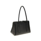 The Attico Black Calf Leather Bos Taurus Shoulder Bag