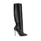 Dolce & Gabbana Black Calf Leather Bos Taurus High Heel Boots