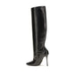 Dolce & Gabbana Black Calf Leather Bos Taurus High Heel Boots