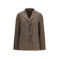 Giorgio Armani Brown Wool Oves Aries Full-Length Jacket