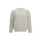 Brunello Cucinelli White Cotton Sweatshirt