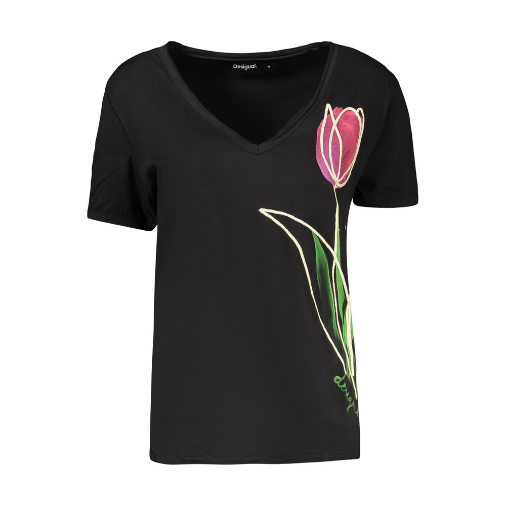 Desigual Black Cotton Women's T-Shirt