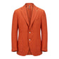 Roberto Pepe Luxury Orange Linen Men Jacket