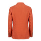 Roberto Pepe Luxury Orange Linen Men Jacket
