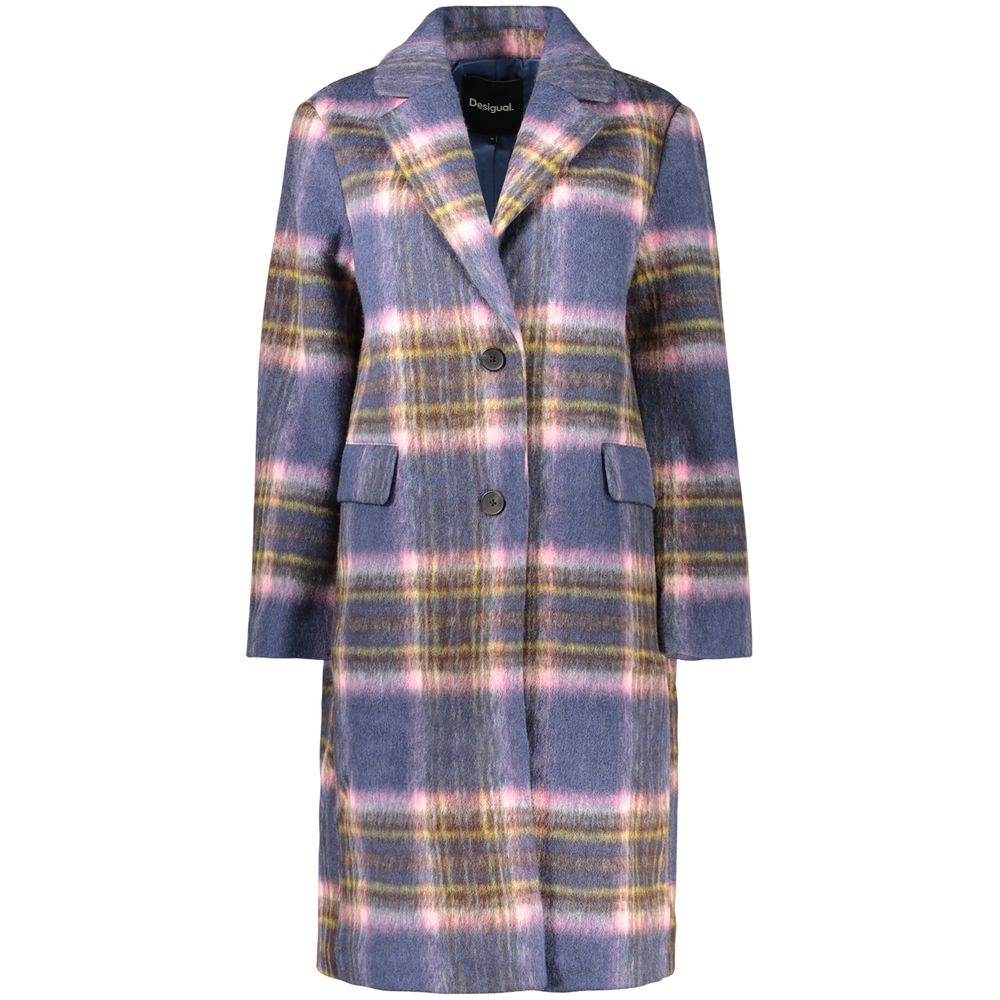 Desigual Blue Wool Coat