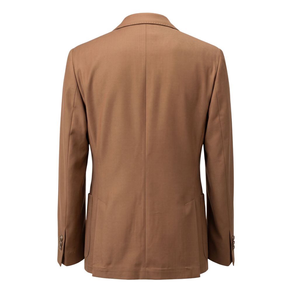 Roberto Pepe Luxury Brown Viscose Men's Jacket