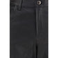 7FOR Black Leather Pants