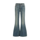 Alexander McQueen Blue Cotton Flared Jeans
