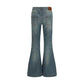 Alexander McQueen Blue Cotton Flared Jeans