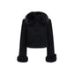 Self-Portrait Black Wool Oves Aries Full-Length Jacket