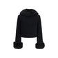 Self-Portrait Black Wool Oves Aries Full-Length Jacket