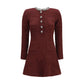Self-Portrait Bordeaux Polyester Casual Dress