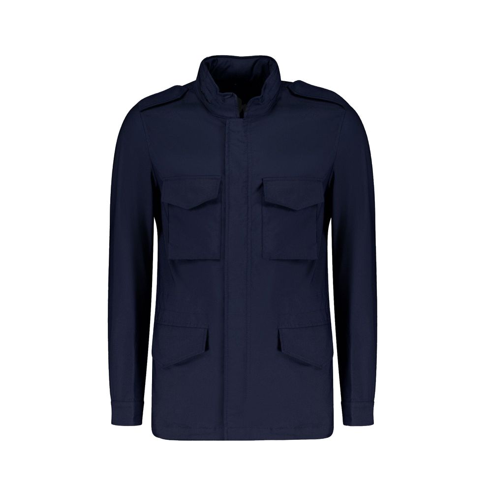 Autore Navy Blue Cotton Shell Jacket