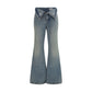 Alexander McQueen Blue Cotton Flared Jeans