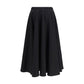 Lardini Black Wool Oves Aries Midi Skirt