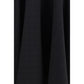 Lardini Black Wool Oves Aries Midi Skirt