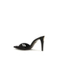 Giuseppe Zanotti Black Viscose Stiletto Heel Sandals