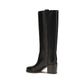 Brunello Cucinelli Black Calf Leather Bos Taurus High Heel Boots