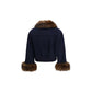 Self-Portrait Blue Wool Oves Aries Jacket