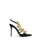 Giuseppe Zanotti Black Viscose Stiletto Heel Sandals