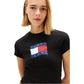 Tommy Hilfiger Jeans Black Recycled Cotton T-Shirt
