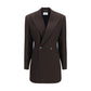Saint Laurent Brown Wool Oves Aries Full-Length Jacket