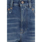 R13 Blue Cotton Boyfriend Jeans