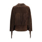 Golden Goose Brown Suede Leather Leather Jacket