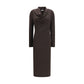 Brunello Cucinelli Brown Wool Oves Aries Casual Dress