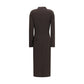 Brunello Cucinelli Brown Wool Oves Aries Casual Dress