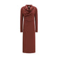Brunello Cucinelli Bordeaux Wool Oves Aries Casual Dress