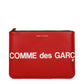 Comme Des Garçons Red Leather Clutch Bag
