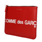 Comme Des Garçons Red Leather Clutch Bag