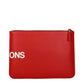 Comme Des Garçons Red Leather Clutch Bag