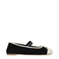 Miu Miu Black Fabric Ballet Flats