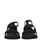Max Mara Black Fabric Flat Sandals
