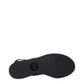 Max Mara Black Fabric Flat Sandals